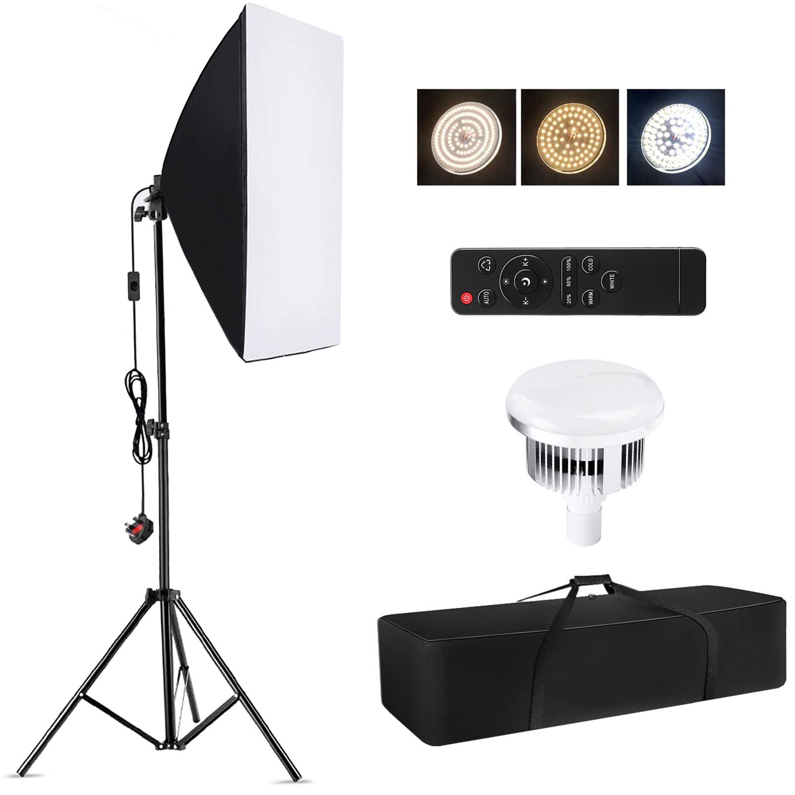Photography Lighting Kit - ชุดไฟถ่ายภาพ Camnoon Studio พร้อมซอฟท์บ็อกซ์ ชุดไฟ LED