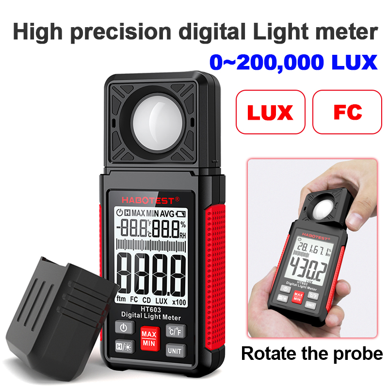Photography Lighting Portable - เครื่องวัดแสงดิจิตอล HT603 ช่วงการวัด 0~200,000 ลักซ์ หน้าจอ