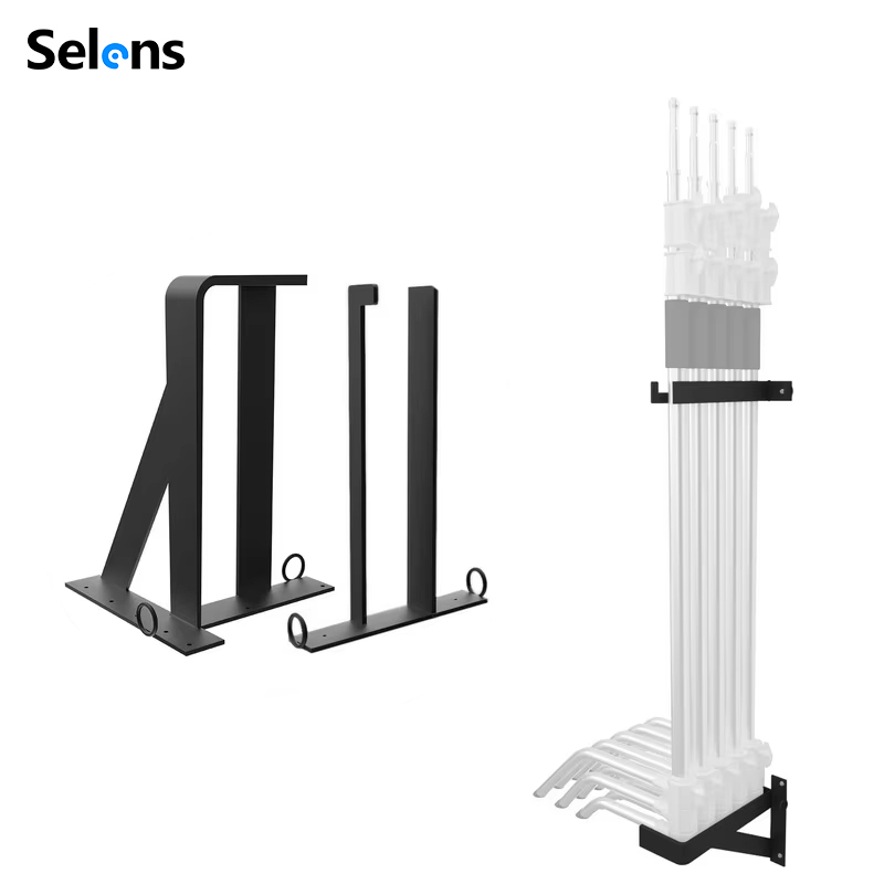 Photography Lighting Wall - ชั้นวางติดผนัง Selens C-Stand สำหรับจัดเก็บอุปกรณ์ โครงสร้างโลหะแข็งแรง รับน้ำหนักได้
