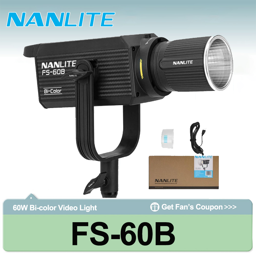 Photography Lighting For Outdoors - ไฟสปอตไลท์ Nanlite FS-60B 70W แบบสองสี 2700K-6500K