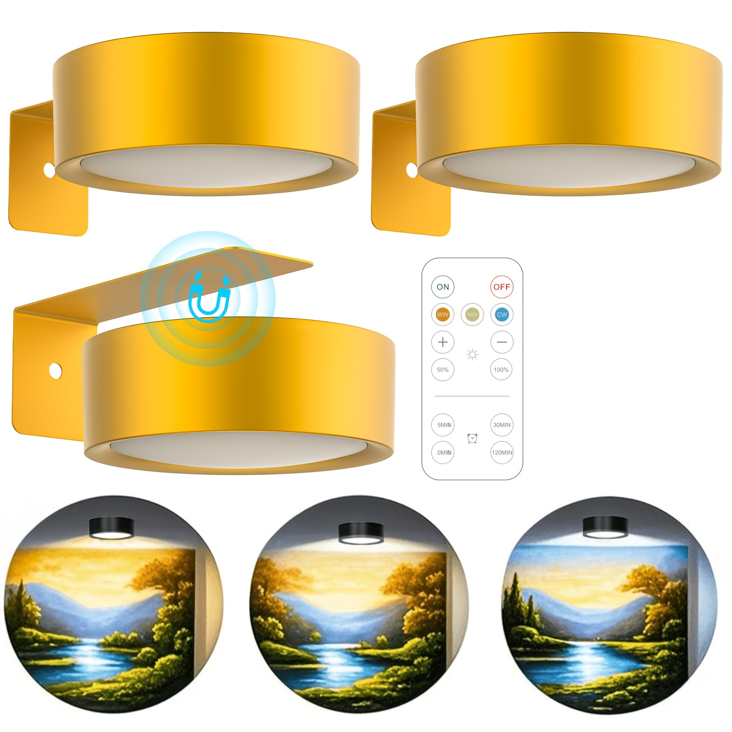 Photography Lighting Wall - ไฟติดผนัง LED แม่เหล็ก ปรับความสว่างได้ ไฟภาพแม่เหล็ก 360