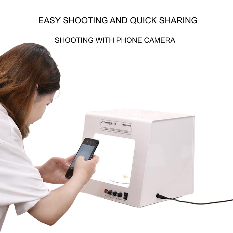Photography Lighting Kit - ชุดกล่องไฟถ่ายภาพเครื่องประดับระดับมืออาชีพพร้อมระบบ 360 องศา ° โต๊ะหมุนไฟฟ้าขนาดเล็กสำหรับถ่ายภาพเครื่องประดับ พร้อมซอฟต์บ็อกซ์โลหะ