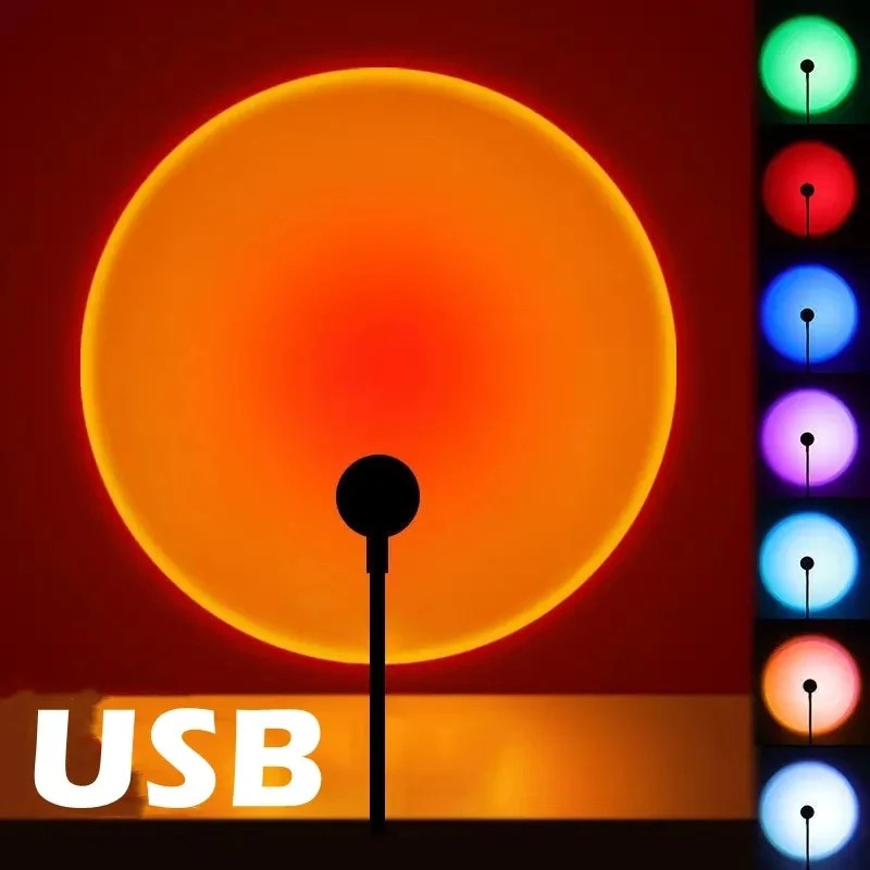USB Sunset โคมไฟสายรุ้งบรรยากา - Photography Lighting Wall บทวิจารณ์และราคา