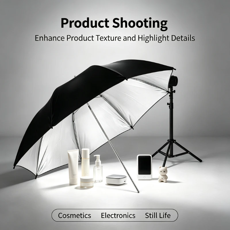 ร่มสะท้อนแสงสีดำทนทานขนาด 33 น - Photography Lighting Umbrella บทวิจารณ์และราคา