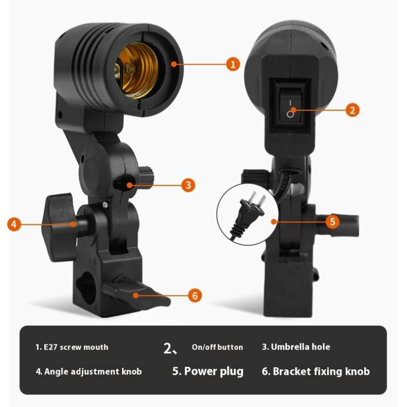 สายไฟสีดำ 1.8 เมตร พร้อมขั้วหล - Photography Lighting Umbrella บทวิจารณ์และราคา