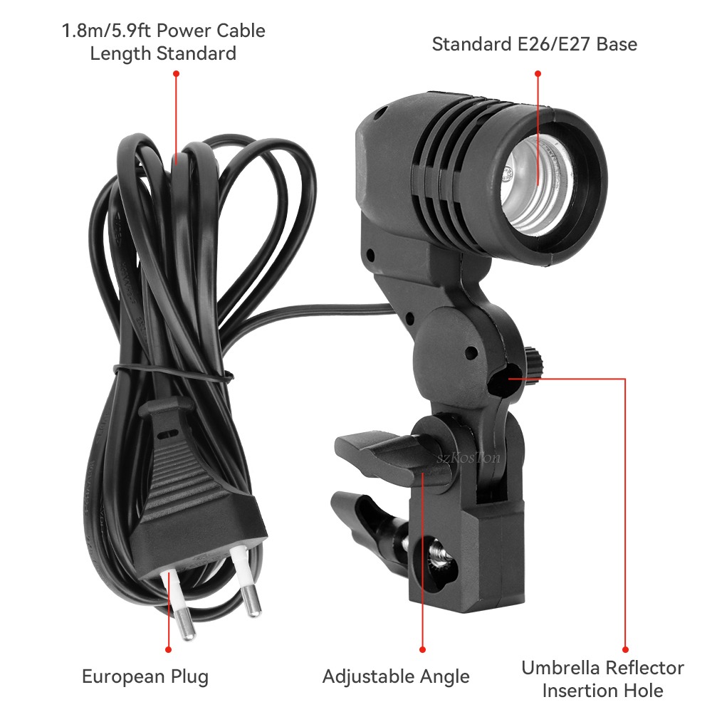 SINGLE HEAD ผู้ถือหลอดไฟ E27 ซ - Photography Lighting Umbrella บทวิจารณ์และราคา