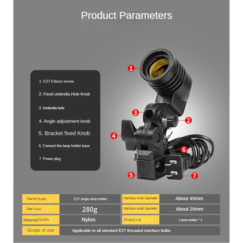 ไฟสตูดิโอถ่ายภาพ ขั้วหลอด E27  - Photography Lighting Umbrella บทวิจารณ์และราคา