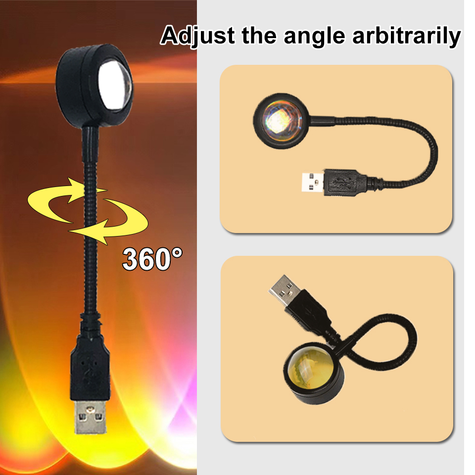1x USB Sunset โคมไฟ LED Rainbo - Photography Lighting Wall บทวิจารณ์และราคา