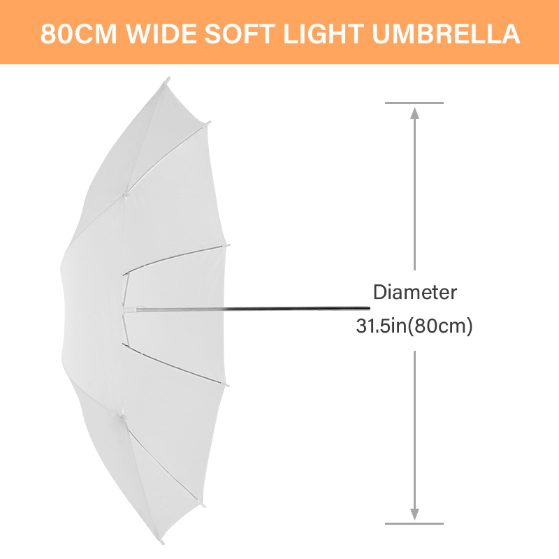 ร่มกระจายแสงสีขาวใสขนาด 76 * 8 - Photography Lighting Umbrella บทวิจารณ์และราคา