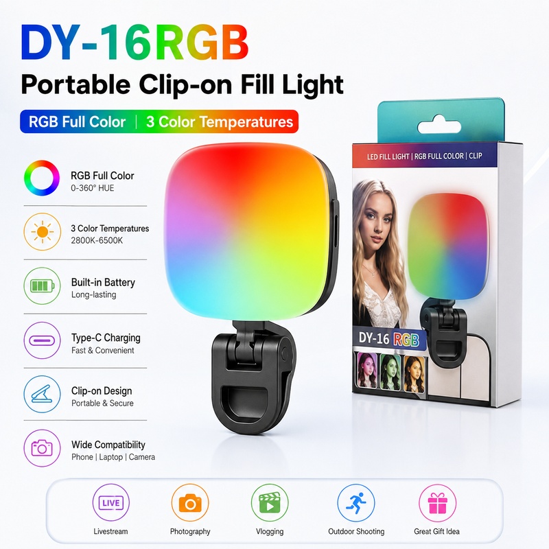 ไฟ LED RGB แบบพกพาสำหรับถ่ายภา - Photography Lighting For Outdoors บทวิจารณ์และราคา