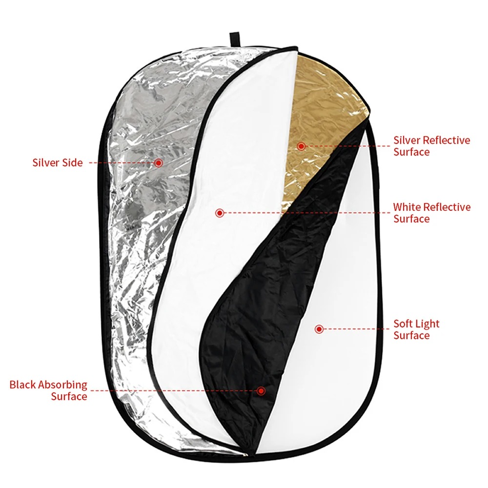 แผ่นสะท้อนแสงแบบพับได้ 5-in-1  - Photography Lighting For Outdoors บทวิจารณ์และราคา