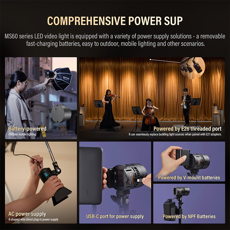 Godox RS60Bi RS60R ไฟ LED Mono - Photography Lighting For Outdoors บทวิจารณ์และราคา