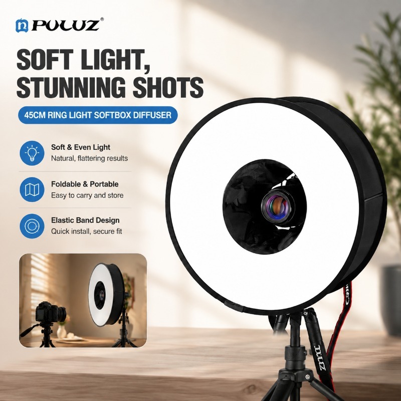 ซอฟต์บ็อกซ์แบบพับได้ขนาด 45 ซม - Photography Lighting Modifiers บทวิจารณ์และราคา