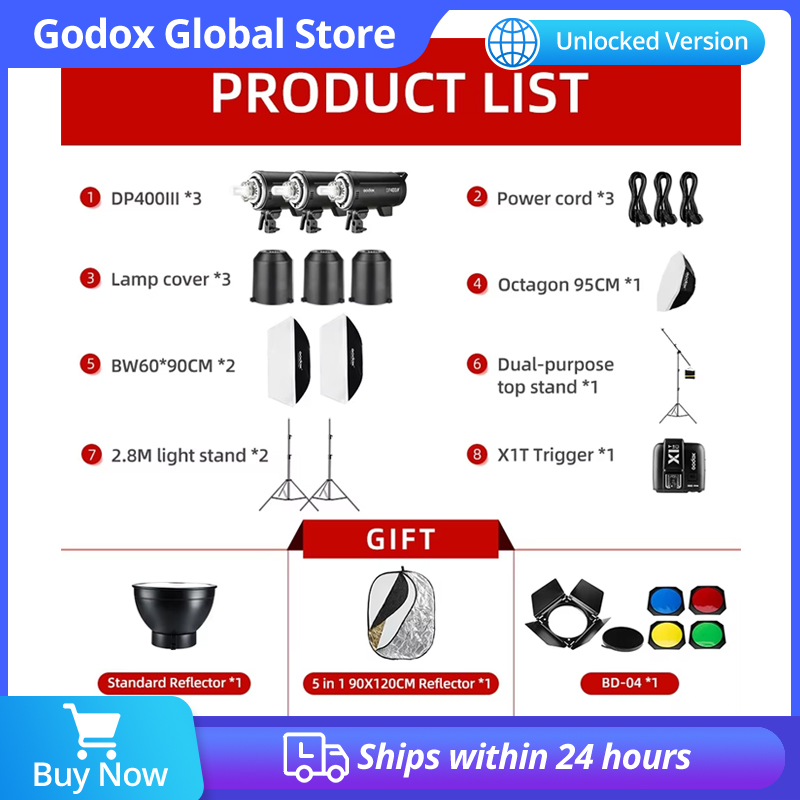 ไฟแฟลชสตูดิโอ Godox DP400III D - Photography Lighting Kit Godox บทวิจารณ์และราคา