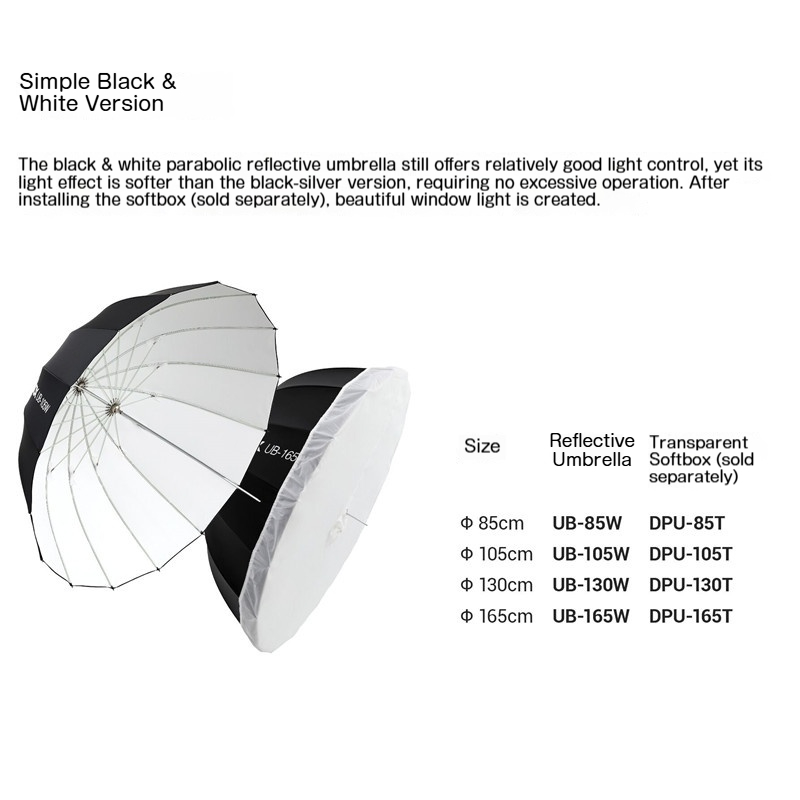ร่มสะท้อนแสงแบบพาราโบลา Godox  - Photography Lighting Umbrella บทวิจารณ์และราคา