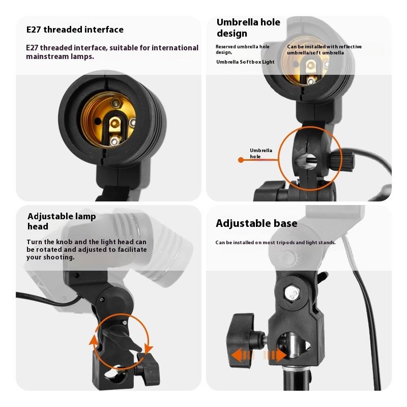 สายไฟยาว 1.8 เมตร พร้อมขั้วหลอ - Photography Lighting Umbrella บทวิจารณ์และราคา